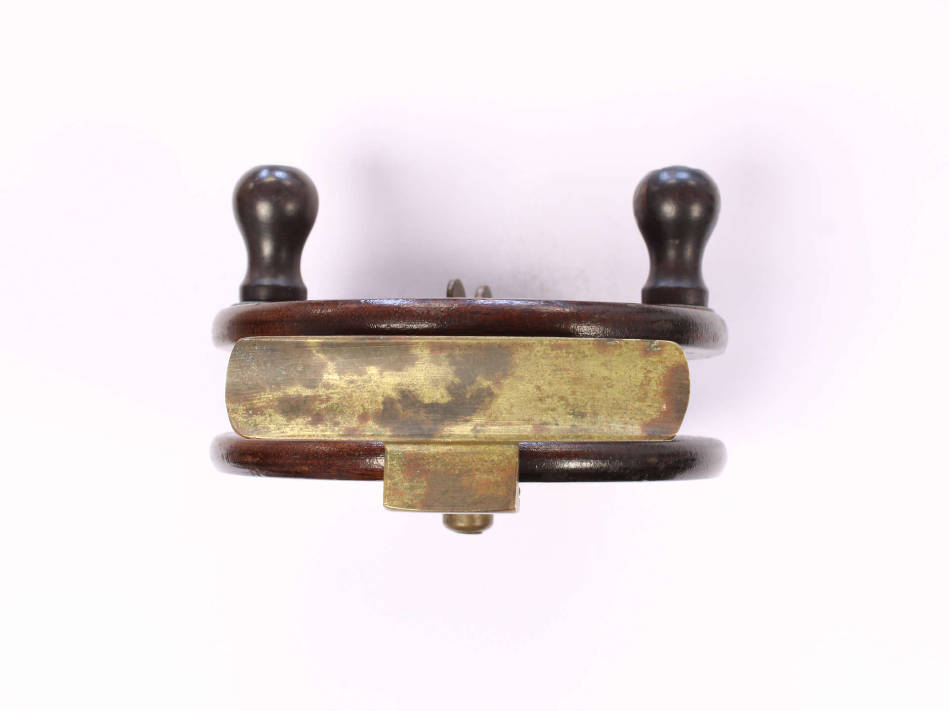 Unknown wood and brass Scarborough 4 " Casting reel - Image 4