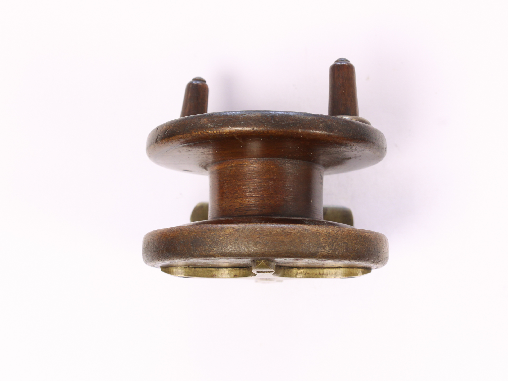 Unknown brass and wood Nottingham 2 7/8 " Casting reel - Image 4
