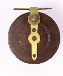 Alternative view of Unknown brass and wood Nottingham 3 " Casting reel