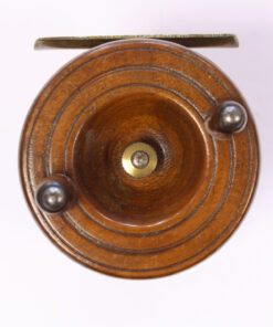 Alternative view of Unknown wood and brass Nottingham 2 1/2 " Casting reel
