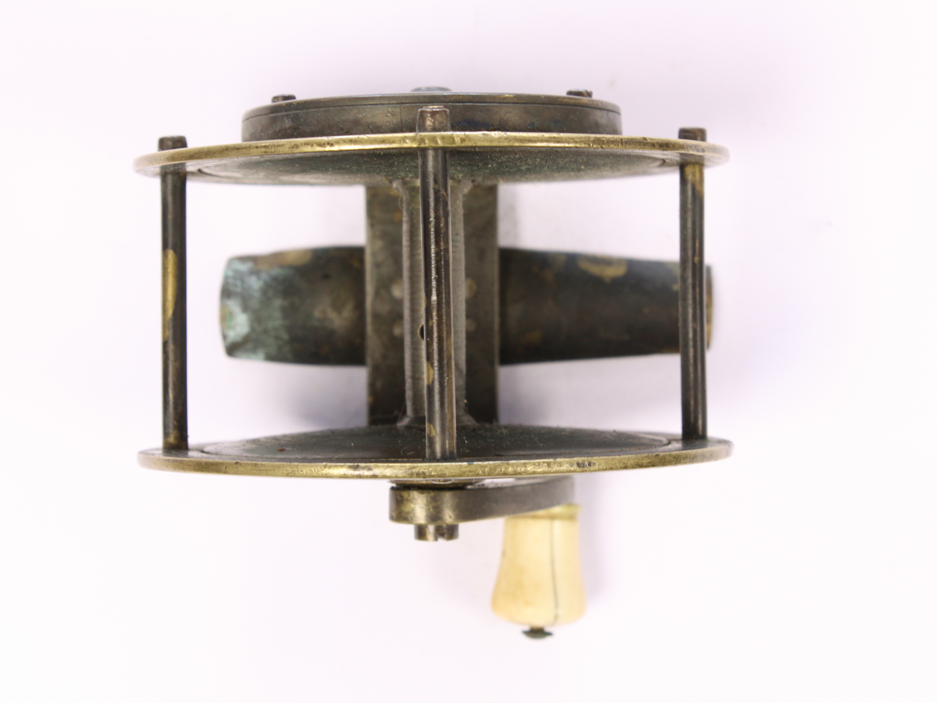 Unknown brass Salmon 3 1/4 " Casting reel - Image 3