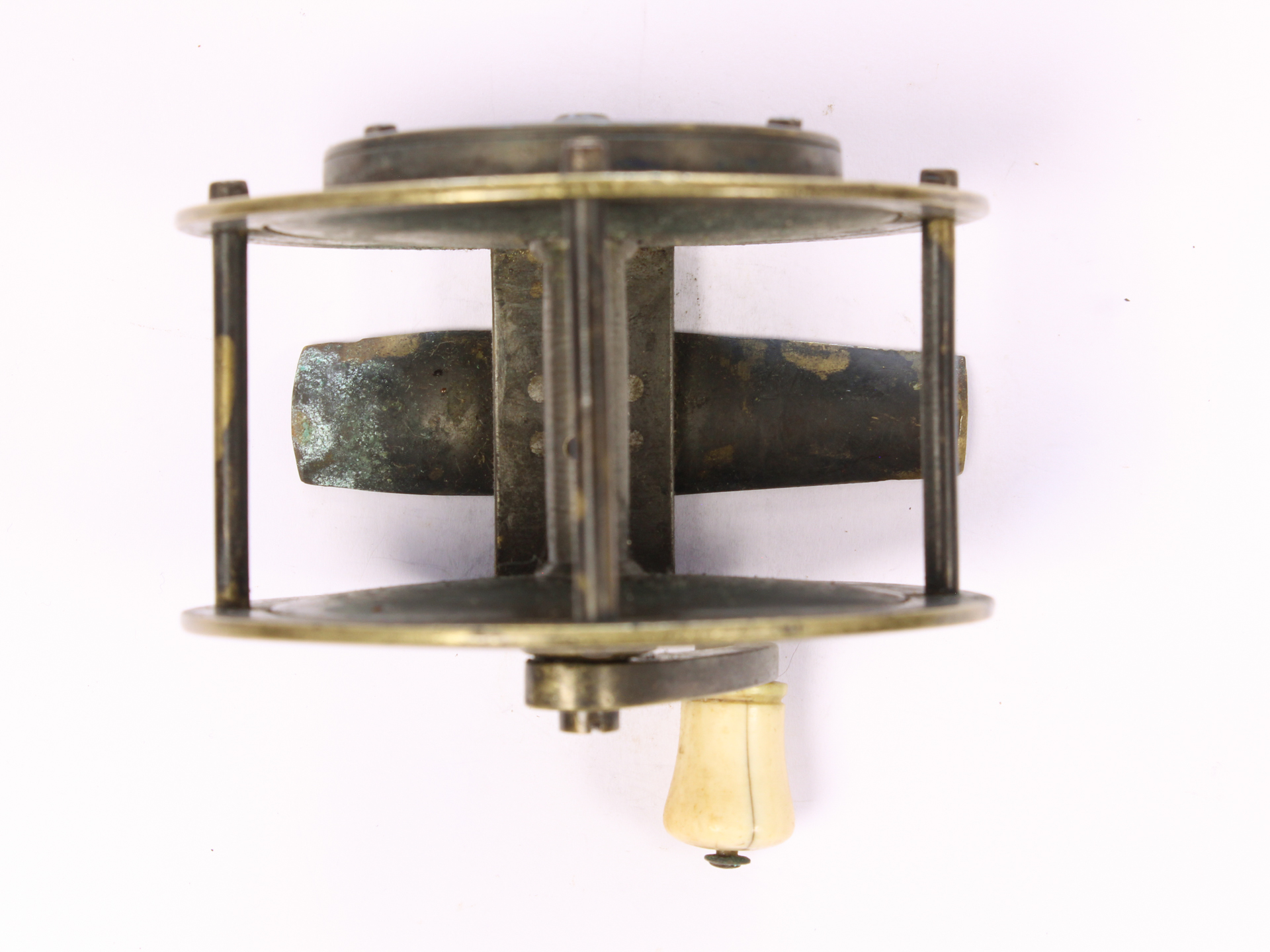 Unknown brass Salmon 3 1/4 " Casting reel - Image 4