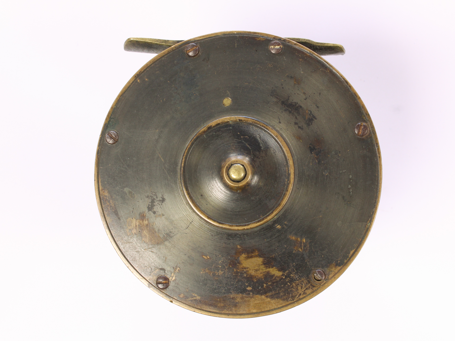 Unknown brass Salmon 4 " Casting reel