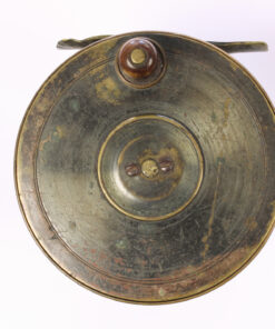 Alternative view of Unknown brass Salmon 4 " Casting reel