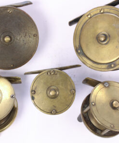   5 x plate wind reels   1 " -  2 1/2 " trout reel
