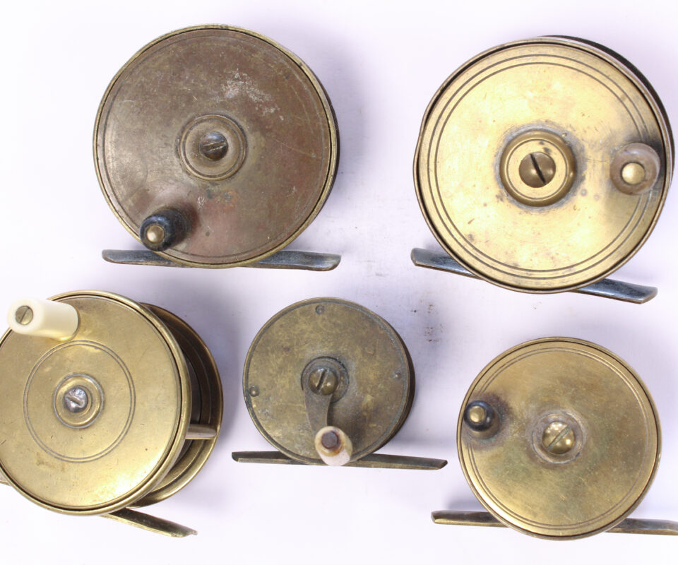 Alternative view of 5 x plate wind reels   1 " -  2 1/2 " trout reel