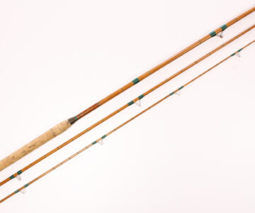 Alternative view of Hardy The No 2 Wallace 3 piece whole cane rod 12FT with bag.