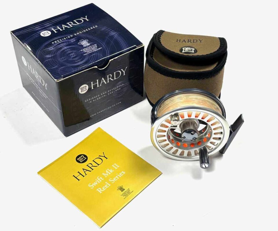   Hardy Swift MK II 900 large arbor fly reel with line case & box