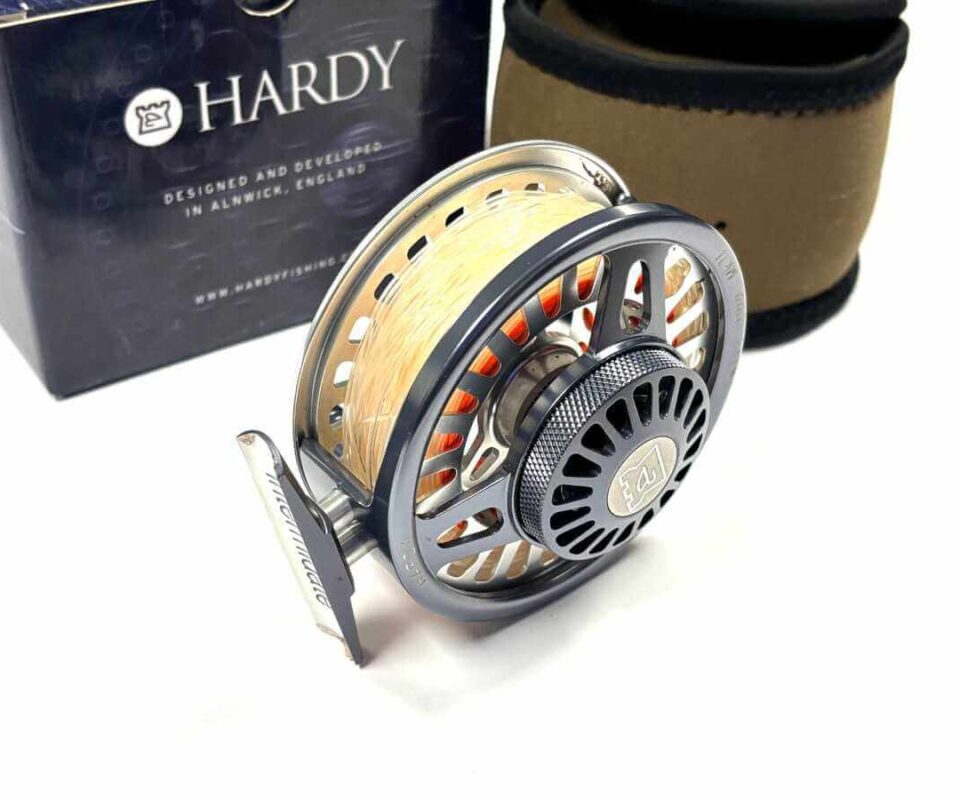   Hardy Swift MK II 900 large arbor fly reel with line case & box