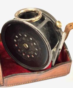   Hardy Perfect 4″ Wide Drum Salmon Fly Reel With Revolving Line Guard & Leather Case