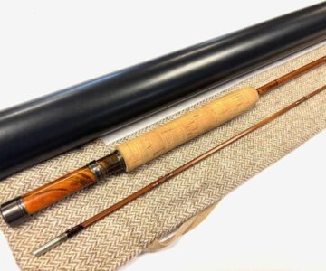   Beautifully Made 7′ 4″ Bamboo Cane Trout Fly Rod Line #2 3.8oz Superb