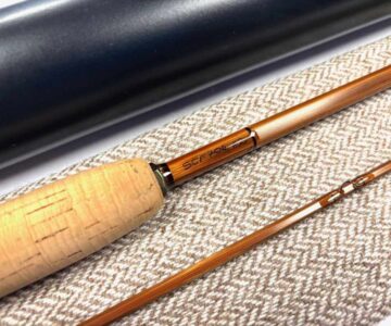   Beautifully Made 7′ 4″ Bamboo Cane Trout Fly Rod Line #2 3.8oz Superb