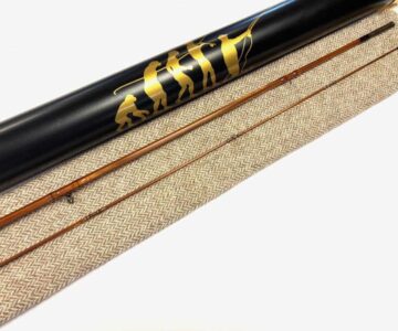   Beautifully Made 7′ 4″ Bamboo Cane Trout Fly Rod Line #2 3.8oz Superb