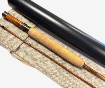   Beautifully Made 7′ 4″ Bamboo Cane Trout Fly Rod Line #2 3.8oz Superb