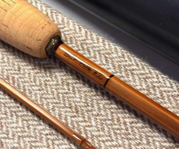  Beautifully Made 7′ 4″ Bamboo Cane Trout Fly Rod Line #2 3.8oz Superb