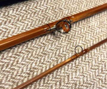   Beautifully Made 7′ 4″ Bamboo Cane Trout Fly Rod Line #2 3.8oz Superb