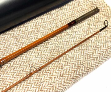   Beautifully Made 7′ 4″ Bamboo Cane Trout Fly Rod Line #2 3.8oz Superb