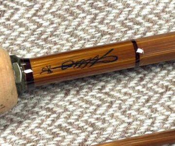   Beautifully Made 7′ 4″ Bamboo Cane Trout Fly Rod Line #2 3.8oz Superb