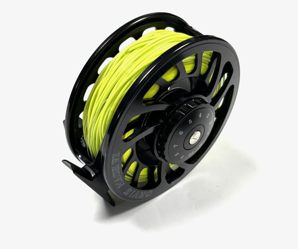   Orvis Mach VI Large Arbor 4.5″ Salmon Fly Reel Black Finish & Spare Spool With Lines