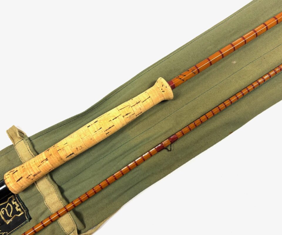   Hardy The Pope 10’ 2 Piece Palakona Cane Fly Rod Trout With Green Bag