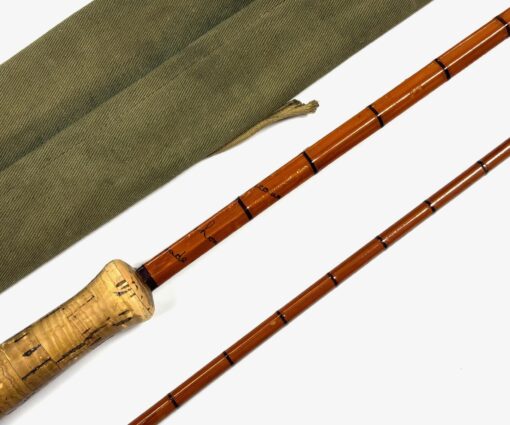   Hardy Viscount Grey Palakona 11′ 3 Piece Split Cane Fly Rod With Green Bag