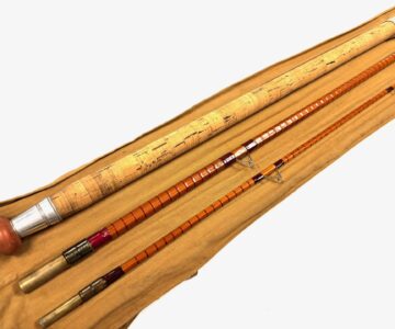   B James & Sons Avocet 11’6″ three piece vintage cane rod with bag stunning original rod