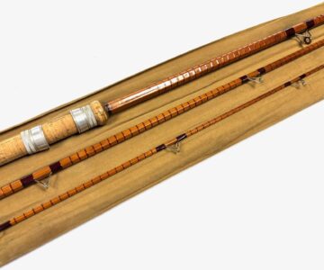   B James & Sons Avocet 11’6″ three piece vintage cane rod with bag stunning original rod