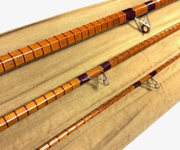   B James & Sons Avocet 11’6″ three piece vintage cane rod with bag stunning original rod