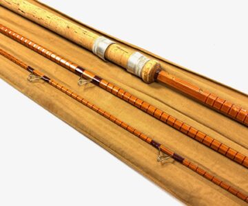   B James & Sons Avocet 11’6″ three piece vintage cane rod with bag stunning original rod