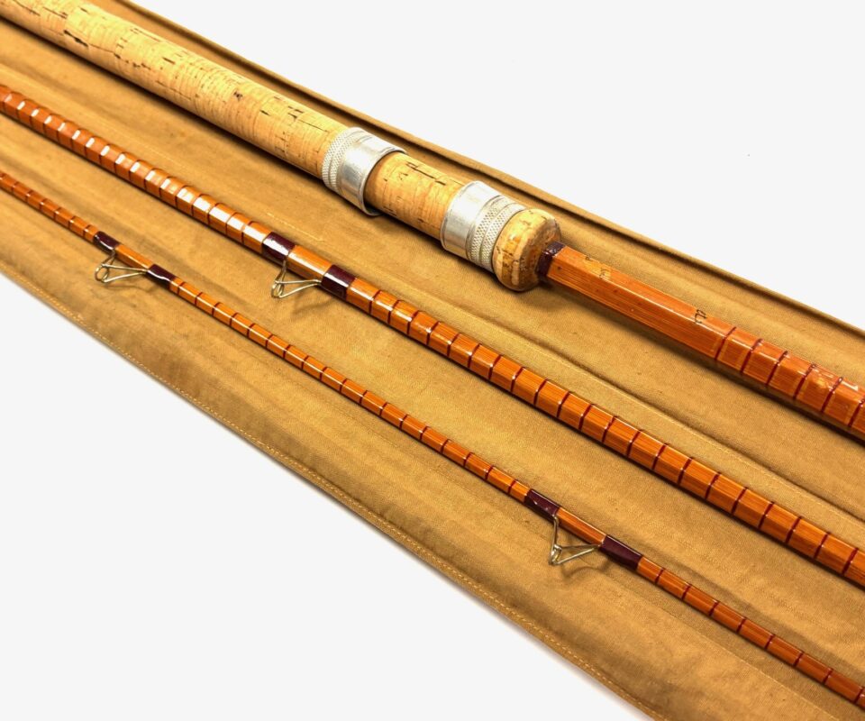   B James & Sons Avocet 11’6″ three piece vintage cane rod with bag stunning original rod