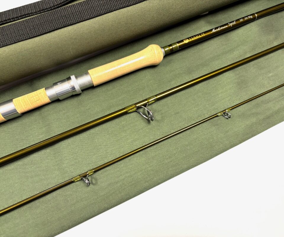   Hardy Marksman Spin 10' 3 Piece Graphite Spinning Rod With Bag 10-30g With Cordura Tube MINT