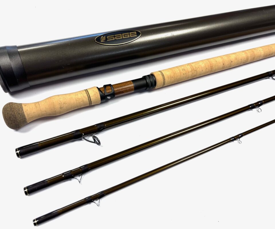   Sage Spey R8 15' Double Handed Switch Line #10 Fly Rod With Bag & Tube FINE