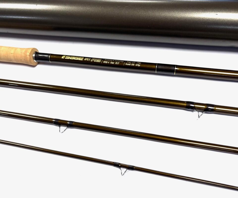   Sage Spey R8 15' Double Handed Switch Line #10 Fly Rod With Bag & Tube FINE