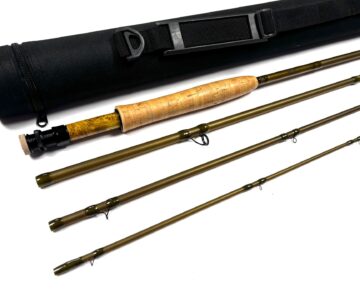   Bill Smith S Glass 8ft Trout Fly Rod Line #5 With Bag & Case Rare