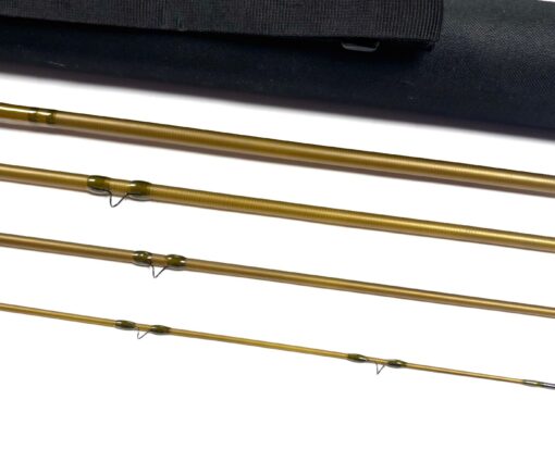   Bill Smith S Glass 8ft Trout Fly Rod Line #5 With Bag & Case Rare