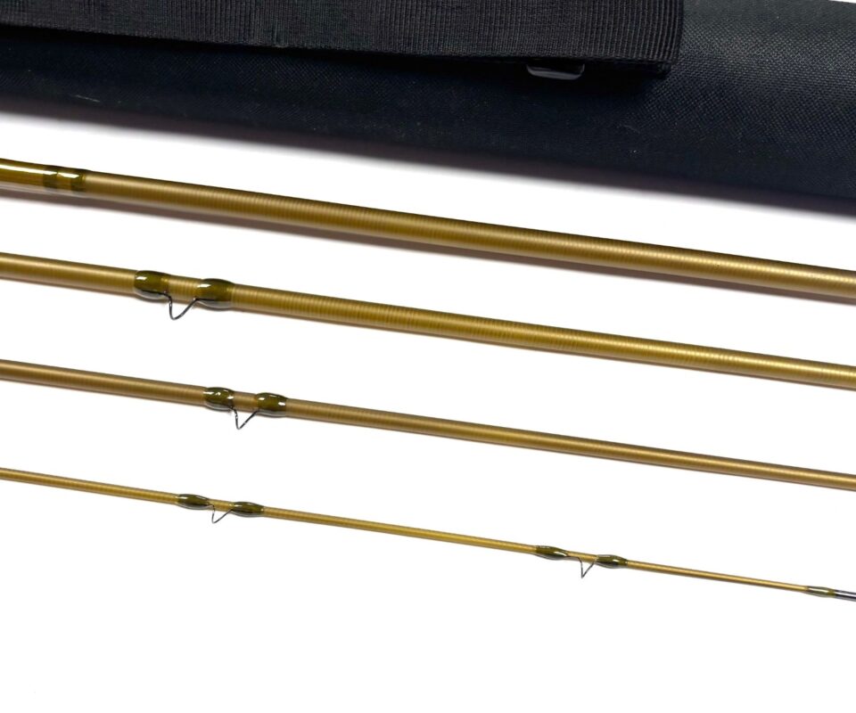   Bill Smith S Glass 8ft Trout Fly Rod Line #5 With Bag & Case Rare