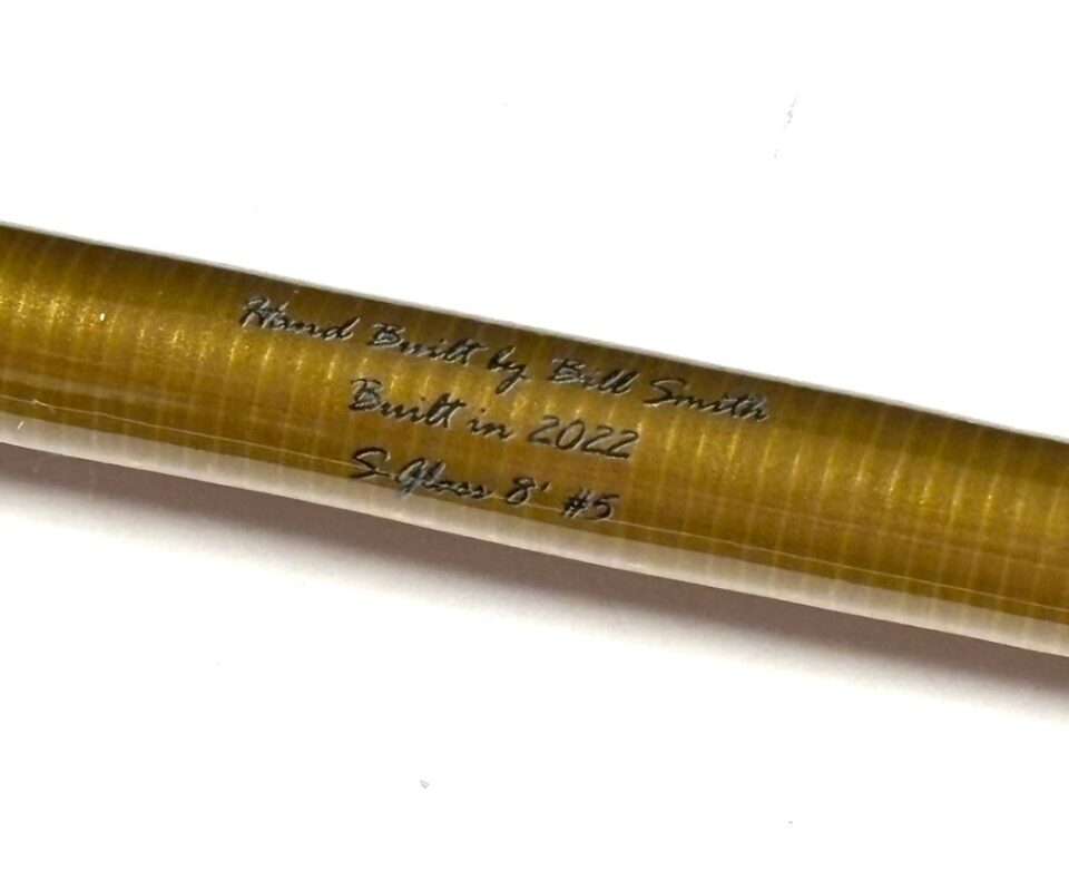   Bill Smith S Glass 8ft Trout Fly Rod Line #5 With Bag & Case Rare