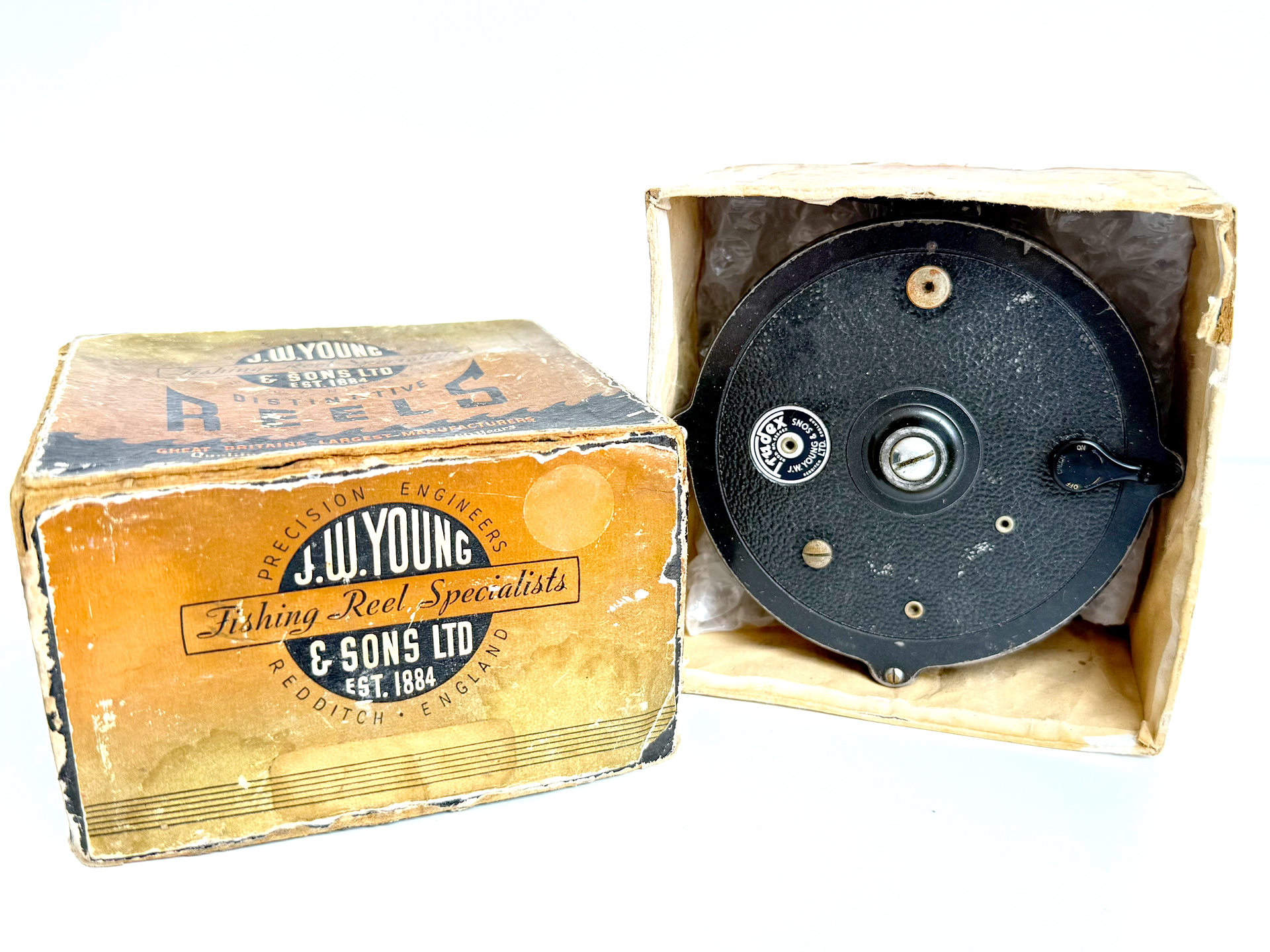 JW Youngs 4" Trudex Centrepin Trotting Reel With Box - Image 2
