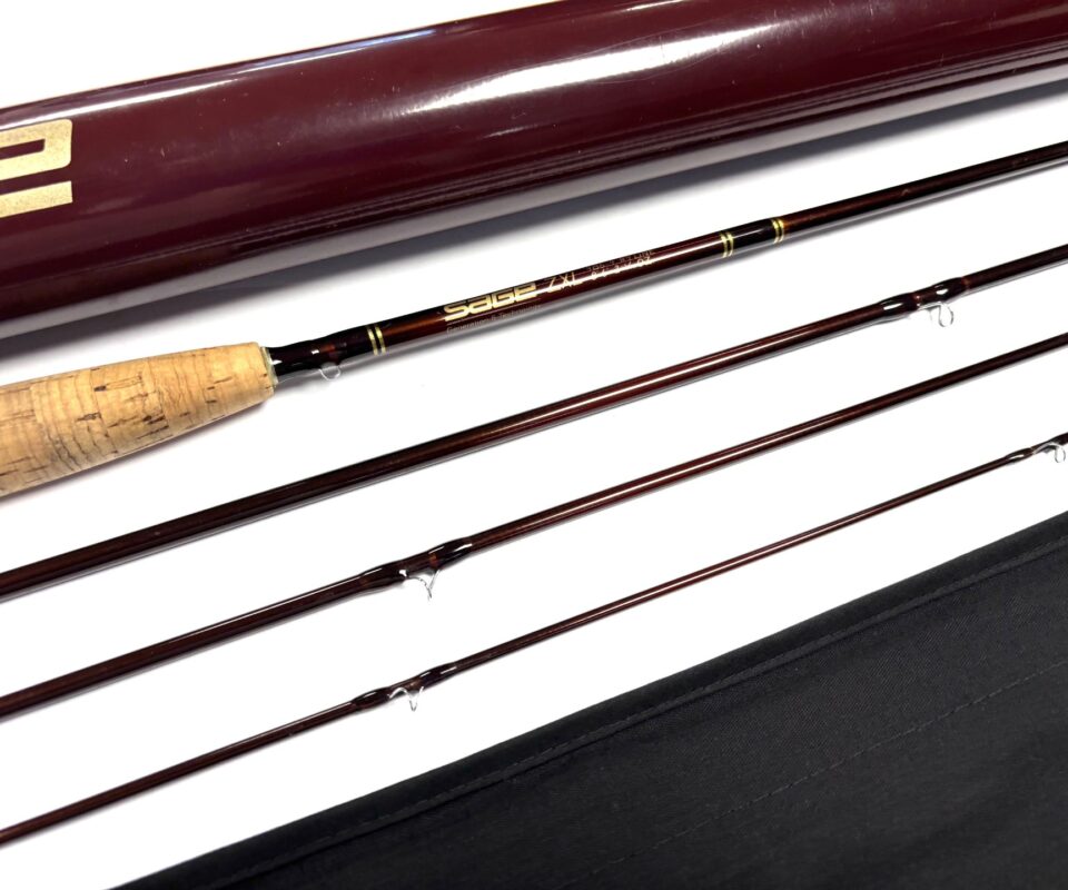   Sage ZXL 486-4 8′ 6″ Carbon 4 Piece Trout Fly Rod Line # 4 With Bag & Tube