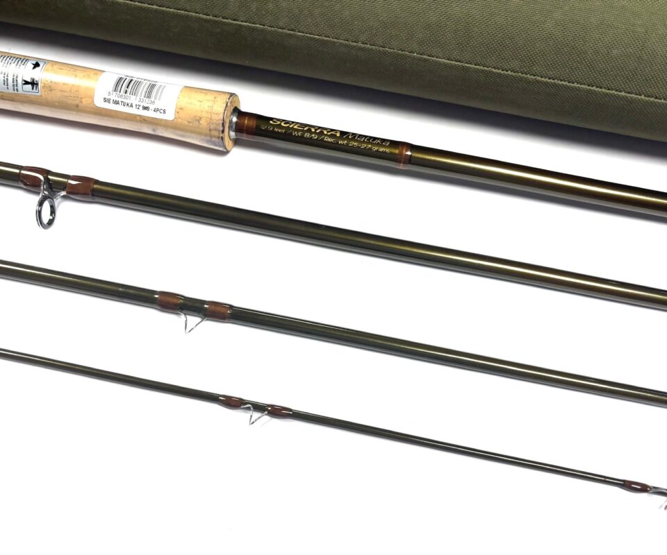   Scierra Matuka 12’ 9” 4 Piece Graphite Salmon Switch Fly Rod Line #8/9 MINT