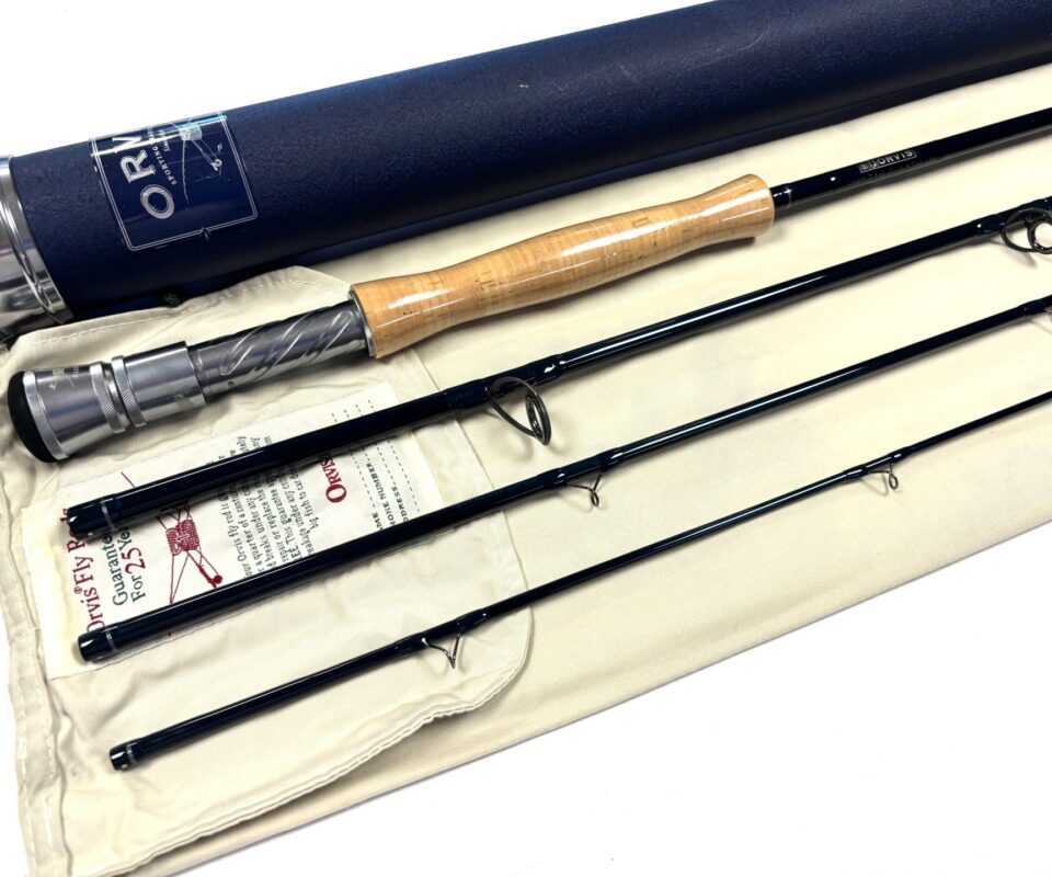   Orvis T3 9' 4 piece graphite travel trout fly rod #11  bag & alloy tube, salt or freshwater 6 1/8oz MINT