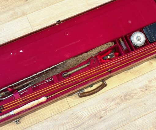   Ogden Smith Complete Angler Trout Set In Leather Case 1920s RARE