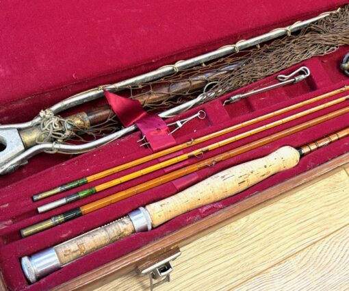   Ogden Smith Complete Angler Trout Set In Leather Case 1920s RARE
