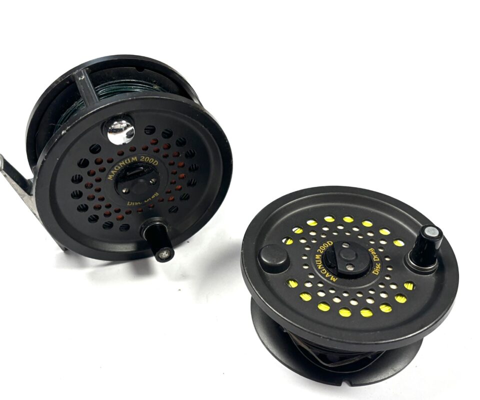   British Fly reels Magnum 200D disc drag salmon fly reel with spare spool & line