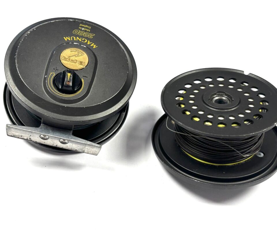   British Fly reels Magnum 200D disc drag salmon fly reel with spare spool & line