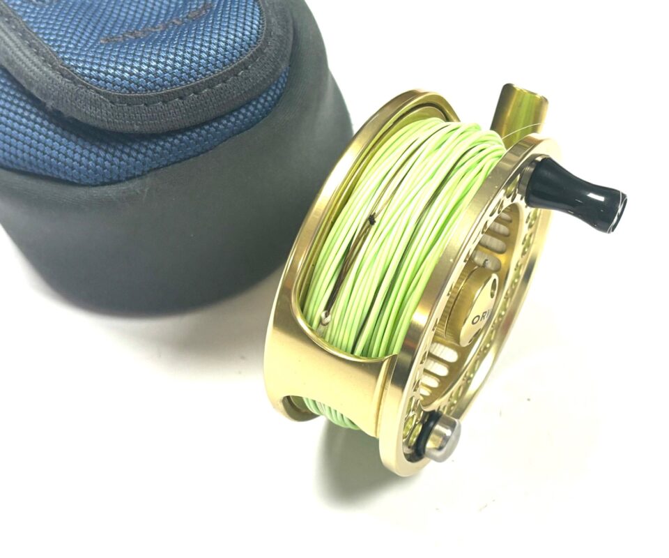   Orvis Hydros II 3.5″ Large Arbor Gold Fly Reel With Pouch