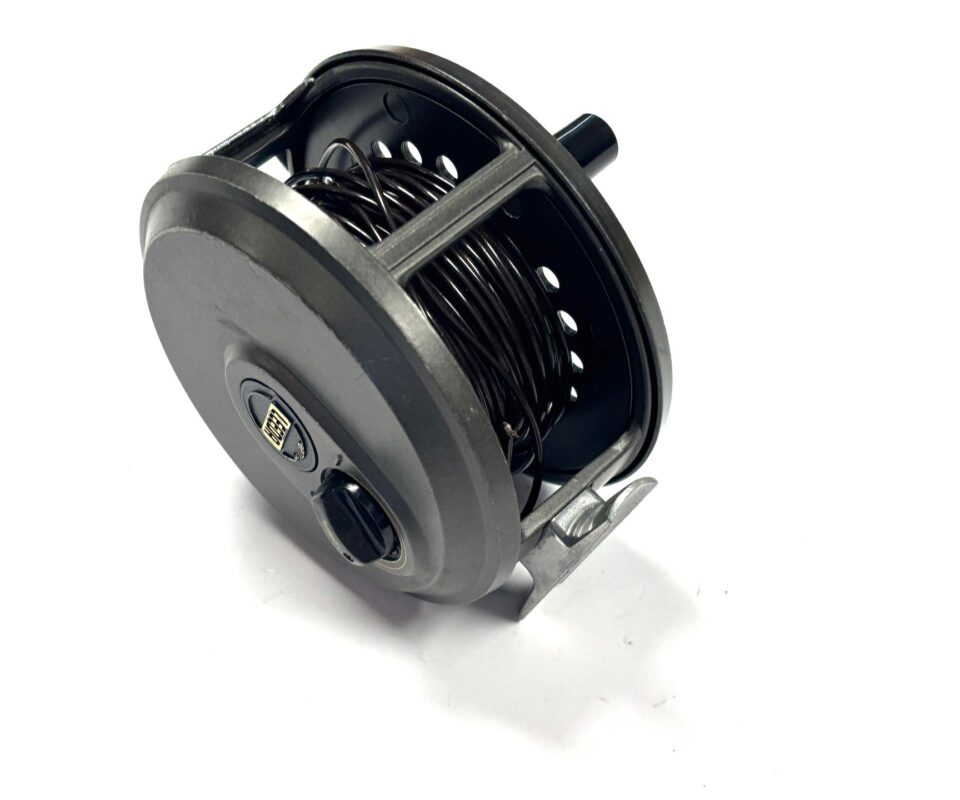   British Fly Reels Magnum 200D disc drag salmon fly reel, with two spare spools & lines