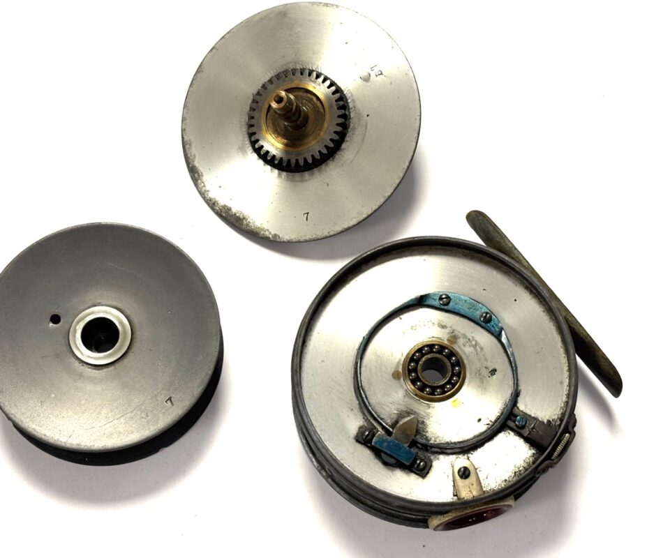   Hardy Perfect 3 3/8″ Trout Fly Reel Red Agate Line Guard Rare