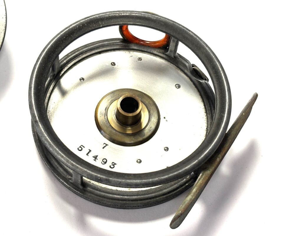   Hardy Perfect 3 3/8″ Trout Fly Reel Red Agate Line Guard Rare