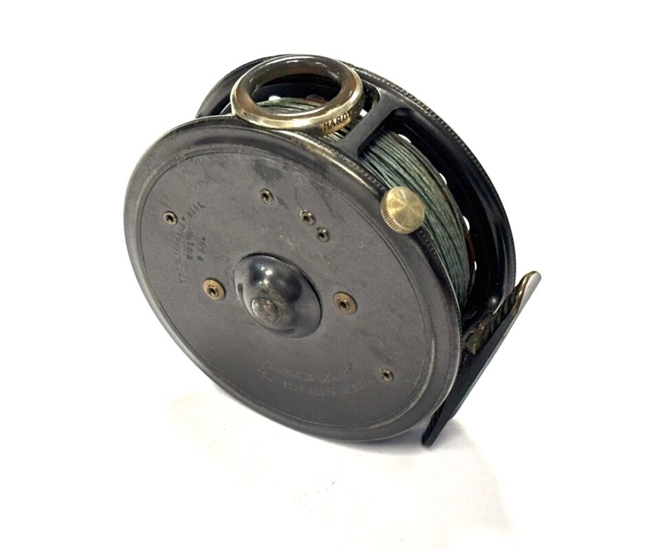   Hardy St George 3 3/8″ three screw trout fly reel RHW with agate line guide